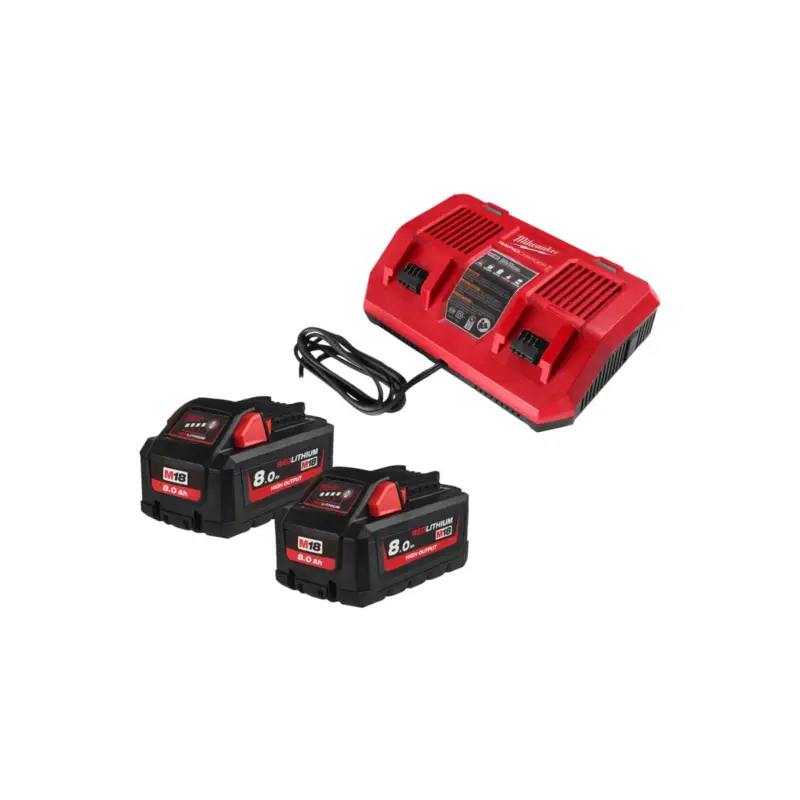 Wereldwijde Verzending Milwaukee M18 FORGENRG-802DBSC 18V Accu en Lader Set