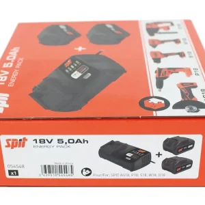 Seizoensaanbieding Spit Energy Pack 5ah 18v (2 Accu's & Snelllader)
