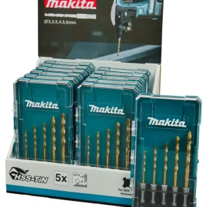 Authentiek Makita SDS-Plus Metaalboorset HSS-TiN 5-Delig - E-15132-12