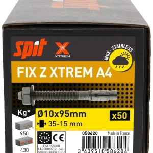 Merkproduct Spit Fix Z Xtrem Segmentanker M10x95 Inox A4