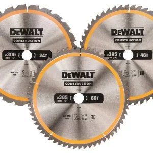 Voordeelprijs DeWalt 3-Delige Construction Cirkelzaagbladenset - DT1964-QZ