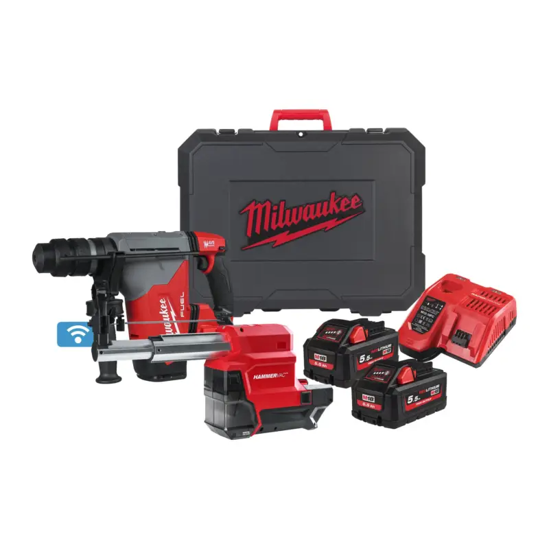 Betrouwbaar Milwaukee M18 ONEFHPXDEL-552C ONE-KEY SDS-Plus Hamer met Stofafzuiging - 5.5 Ah 18V