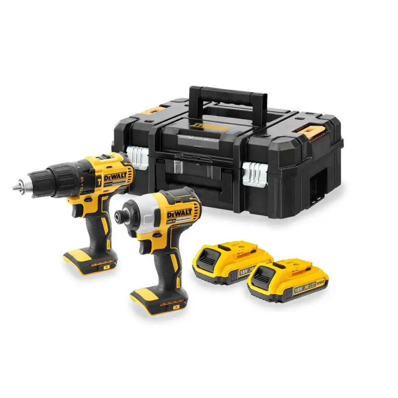 Op = Op DeWalt DCK2060D2T-QW Combiset Schroef-/Klopboormachine DCD778 + Slagschroevendraaier DCF787 (DeWalt gereedschapset)
