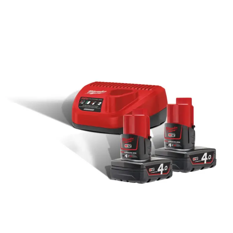 Milwaukee M12 NRG-402 Accu en lader kit Exclusieve Aanbieding