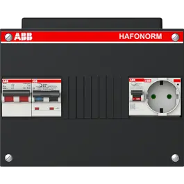 ABB Installatiedozen en -kasten 1-fase, 1 HS 40A 2P 1 PV RCBO B25 2P 300mA 3 RCBO B16 A 2P 30mA 1 WCD Snelle Levering