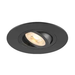 Express Levering SLV NEW TRIA® 75 XL, plafondinbouwlamp, rond, max. 10W GU10, zwart