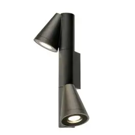 SLV T-TUBE, wandopbouwarmatuur, GU10, double, IP65, max. 10 W, zwart Laatste Kans