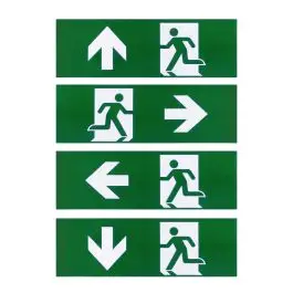 Wereldwijde Verzending SLV P-LIGHT, set van 4, pictogramfolie, B: 10 H: 30 cm, groen