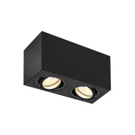 SLV TRILEDO Double plafondopbouwlamp zwart LED uitwisselbaar - 10W - IP20 Beperkte Voorraad
