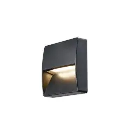 Fabrieksprijs SLV DOWNUNDER OUT square WL LED wandinbouwarmatuur antraciet 13x13cm - 160lm - 4.3W - 4000K - IP65