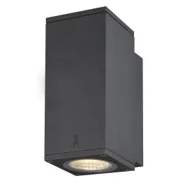 Exclusieve Aanbieding SLV ENOLA SQUARE S single Outdoor LED wandopbouwarmatuur antraciet CCT - 500lm - 6W - 4000K - IP65 -
