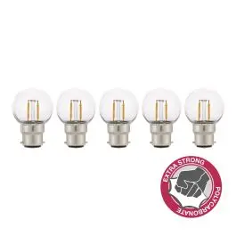 Weekendaanbieding BAILEY EcoPack 5st LED FIL Safe G45 B22d 2W 180lm 2700K IP20