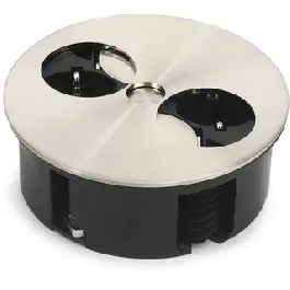 Bachmann Twist OCS I 2X230V RVS inbouw stopcontacten - IP20 Beperkte Voorraad