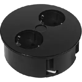 Gecertificeerd Bachmann Twist TwistKKN 2x230V 115x40 zwart inbouw stopcontact - IP20