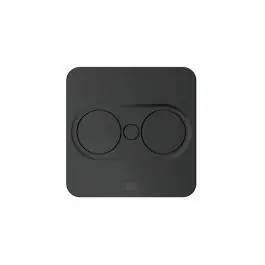 Bachmann Twist 2 inbouw stopcontacten vierkant zwart - 12x12cm - IP20 Geld-Terug-Garantie