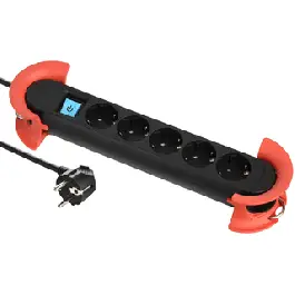 BACHMANN contactblokken Hook Zwart - BACH 5X 230V RANDAARDE 1XSCHAK ZWART - tafelcontadoos - IP00 Nieuw