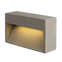 Beperkte Voorraad SLV CONCRETO L, WL wandopbouwarmatuur grijs 80x38cm - 570lm - 12W - 3000K - IP65