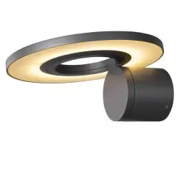 Betaalbaar SLV I-RING wandopbouwarmatuur antraciet - 670lm - 9.2W - 3000K - IP65