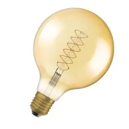 Ambachtelijk OSRAM Vintage 1906 LED CLASSIC SLIM FILAMENT Globe DIMMABLE Goud E27 - 7W - 2200K - IP20 - 17cm