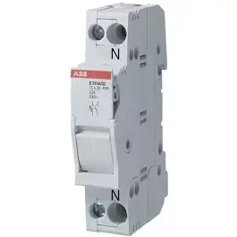 Topkwaliteit ABB Componenten Zekeringhouder voor 22 x 58mm zekeringen 1 polig + N, max 100A + indic - IP20