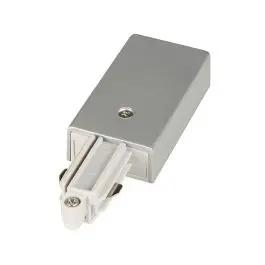 Flitsaanbieding SLV Voeding voor 1-fase HV-stroomrail opbouw zilvergrijs - grijs