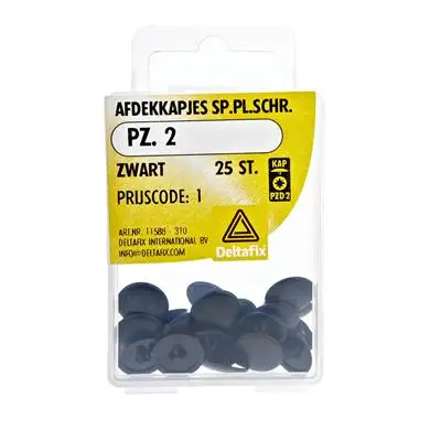 Afdekkap Sp.Pl.Schroef Zwart Pz 2 25 St Voordeelprijs