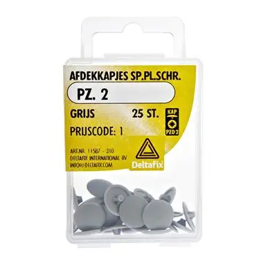 Afdekkap Sp.Pl.Schroef Grijs Pz 2 25 St Laatste Kans