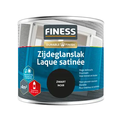 Zijdeglanslak Zwart 250 ml Uitverkoop