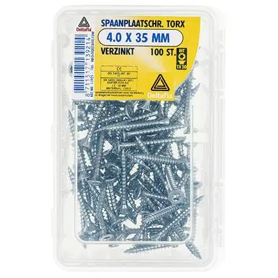 Wereldwijde Verzending Spaanplaatschroef Torx Verzinkt 4.0 X 35 Mm 100 St.