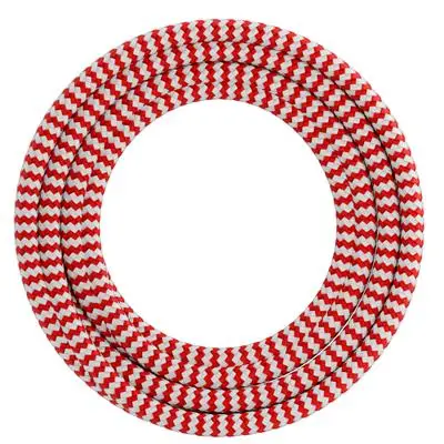 Wereldwijde Verzending Calex textiel omwikkelde kabel 2x0,75mm2 3M rood/wit, max.250V-60W