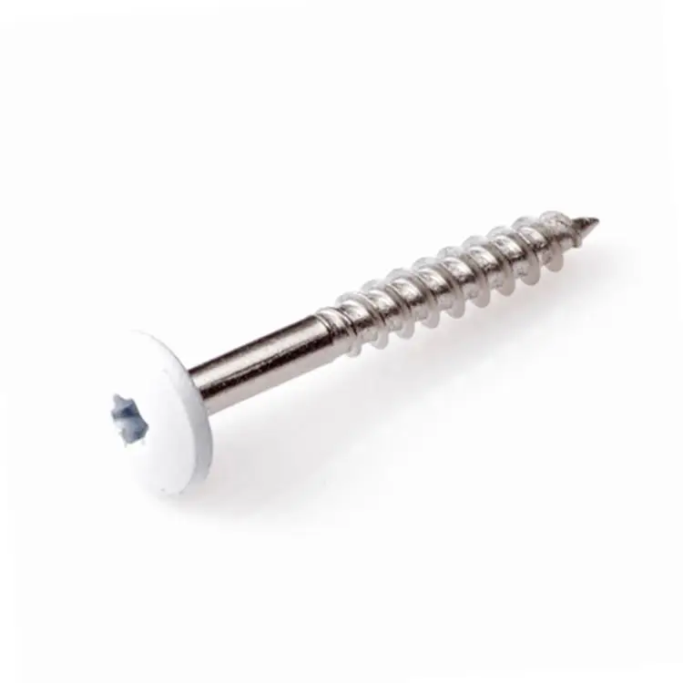 Gratis Retour Schroeven voor montage Trespa platen - Torx 20 - 4,8x38mm - RVS - Deeldraad - Beige RAL 1013 (100 stuks)