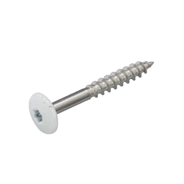 Schroeven voor montage Trespa platen - Torx 20 - 4,8x38mm - RVS - Deeldraad - Wit RAL 9010 (100 stuks) Populair