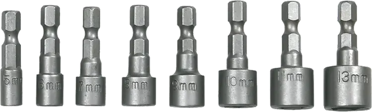 Gecertificeerd GRAPHITE - Dopbitset - 1/4'' - SW5 - 13mm - 8-delig
