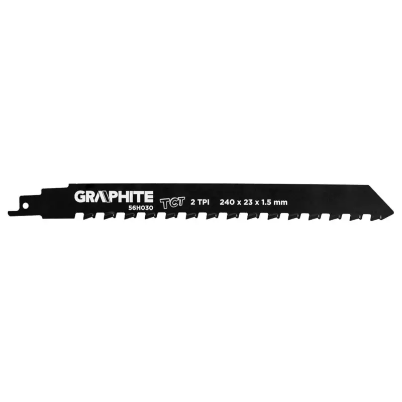 GRAPHITE - Reciprozaagblad - 2 TPI - 240x23x1,5mm (2 stuks) Direct Verzonden