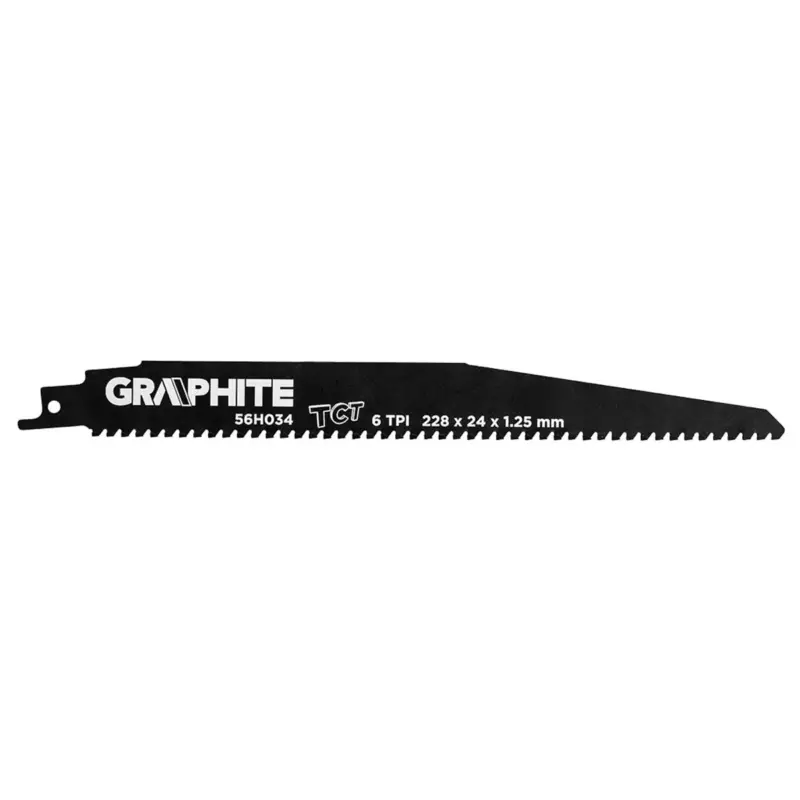 GRAPHITE - Reciprozaagblad - 6 TPI - 228x24x1,25mm (2 stuks) Express Levering