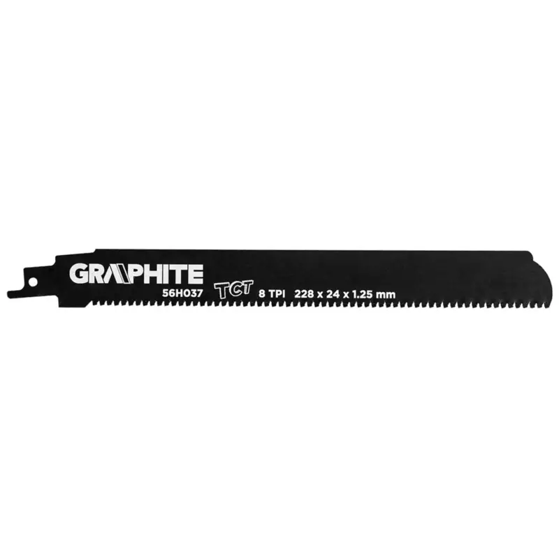 GRAPHITE - Reciprozaagblad - 8 TPI - 228x24x1,25mm (2 stuks) Uitverkoop