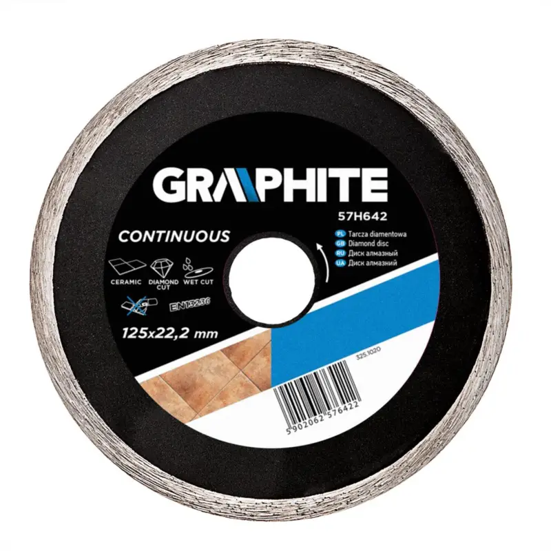 Betaalbaar GRAPHITE - Continuous - Diamantschijf - 125x22,2x6,0x2,2mm