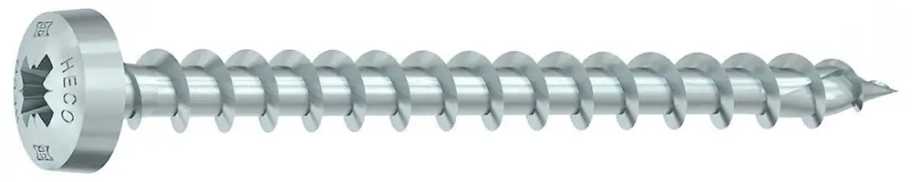 Bestel Nu Heco Topix-Plus Schroeven - Pozidrive rondkop - 6x 80mm - Voldraad (100 stuks)