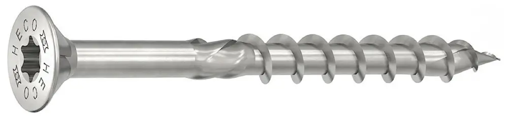 Heco Topix-Plus - RVS A2 Schroeven - Hecodrive platverzonken kop - 6 x120mm - Deeldraad (100 stuks) Express Levering