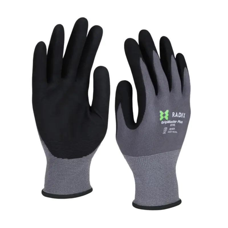 Bestseller Radix GripMaster Plus - Werkhandschoenen - Nitril Micro Foam - Black/Grey - M10 / XL