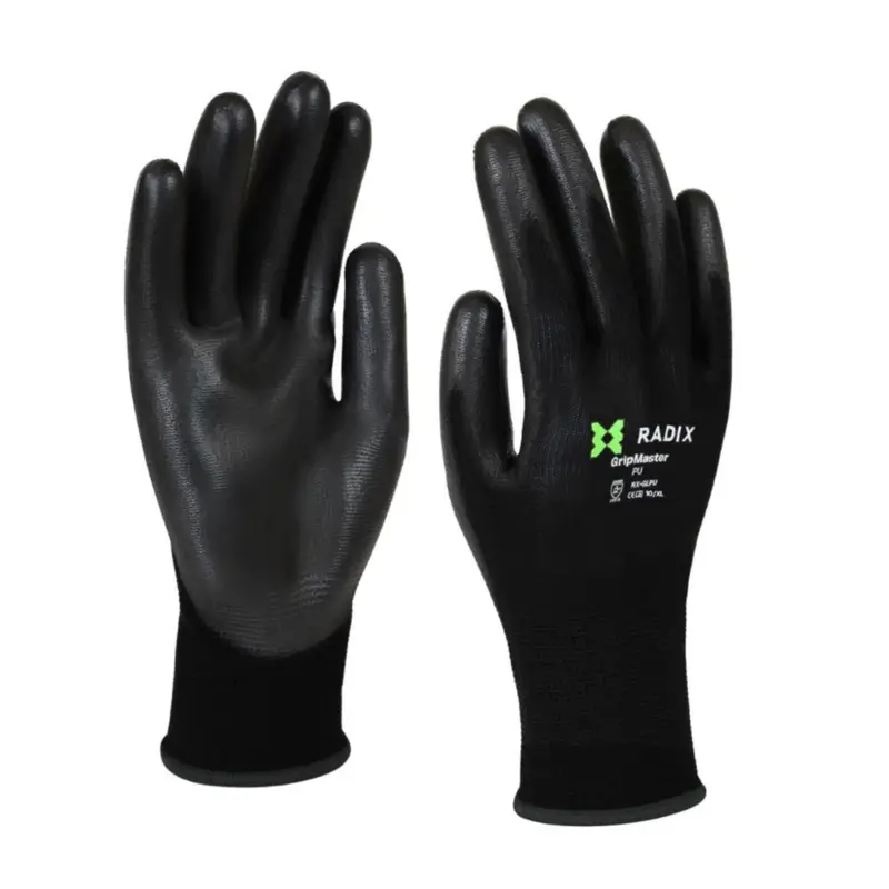 Beste Prijs Radix GripMaster - Werkhandschoenen - PU Black - M10 / XL