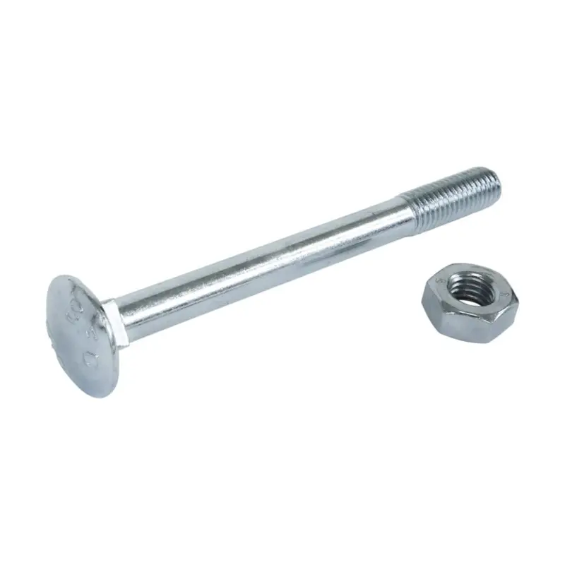 Voordeelprijs Slotbout M10 x 90mm - Incl moer - Verzinkt - DIN 603/555 (100 stuks)