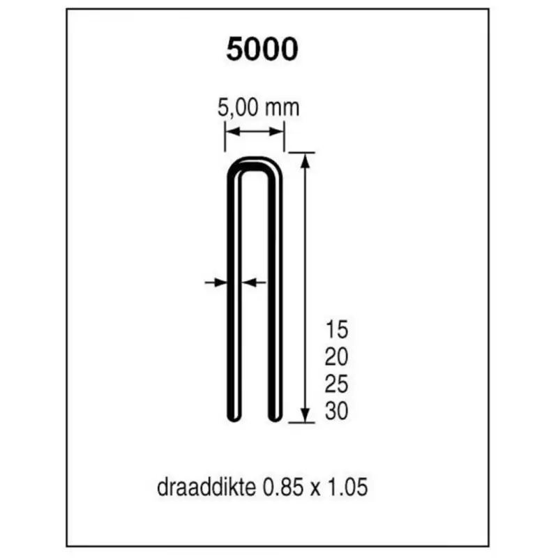 NIETEN SERIE 5000 CST HARS 15 MM DS 5 MILLE Wereldwijde Verzending